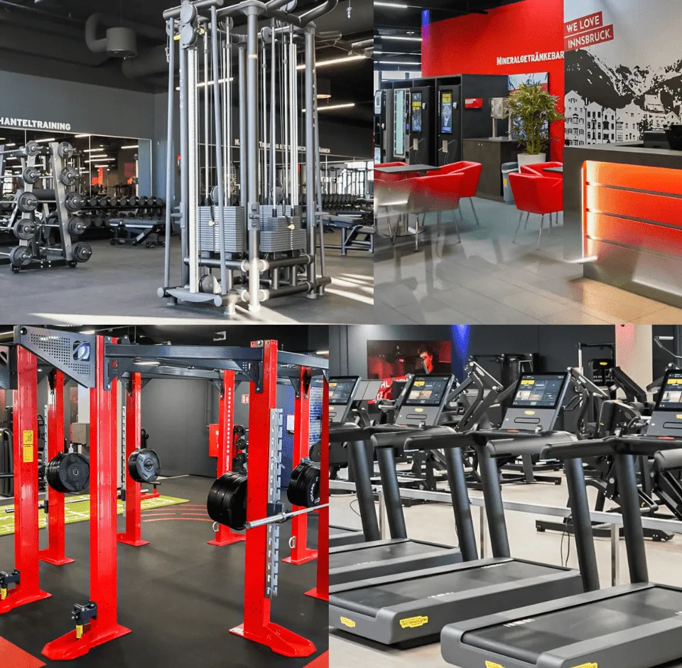 Trainingsbereich · Clever Fit Fitnessstudio Innsbruck Rum