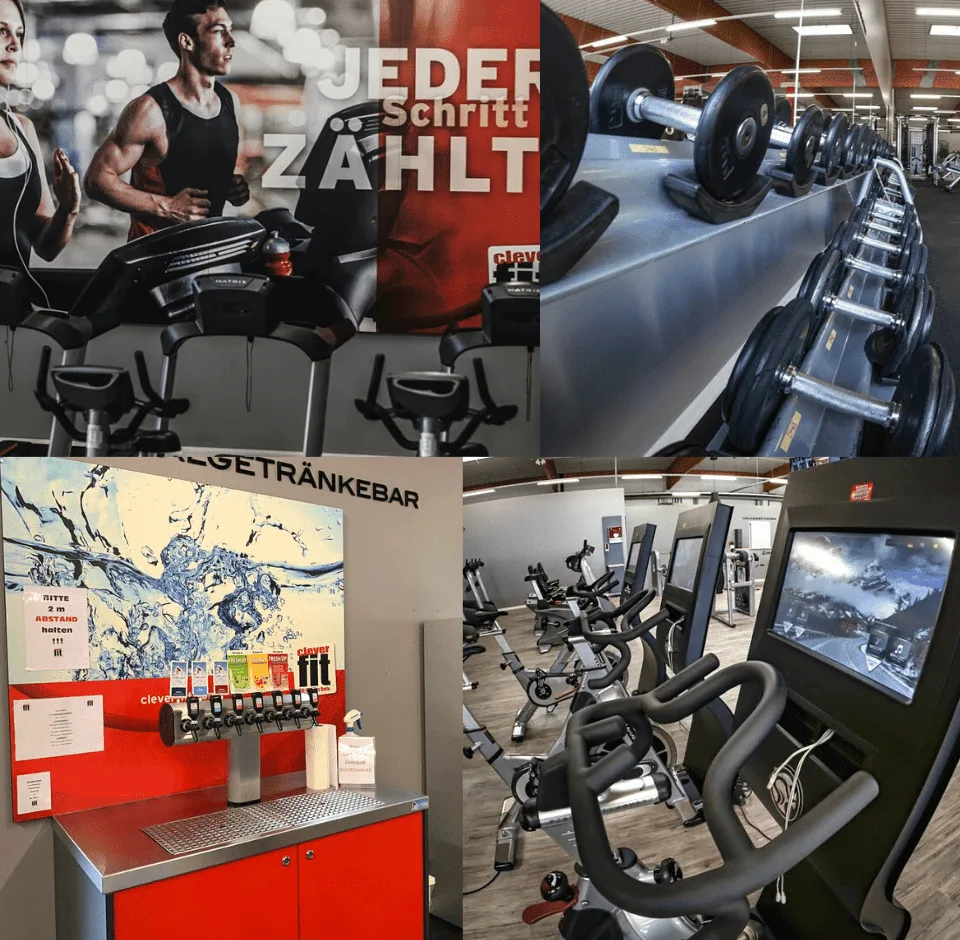 Trainingsbereich · Clever Fit Fitnessstudio Bocholt