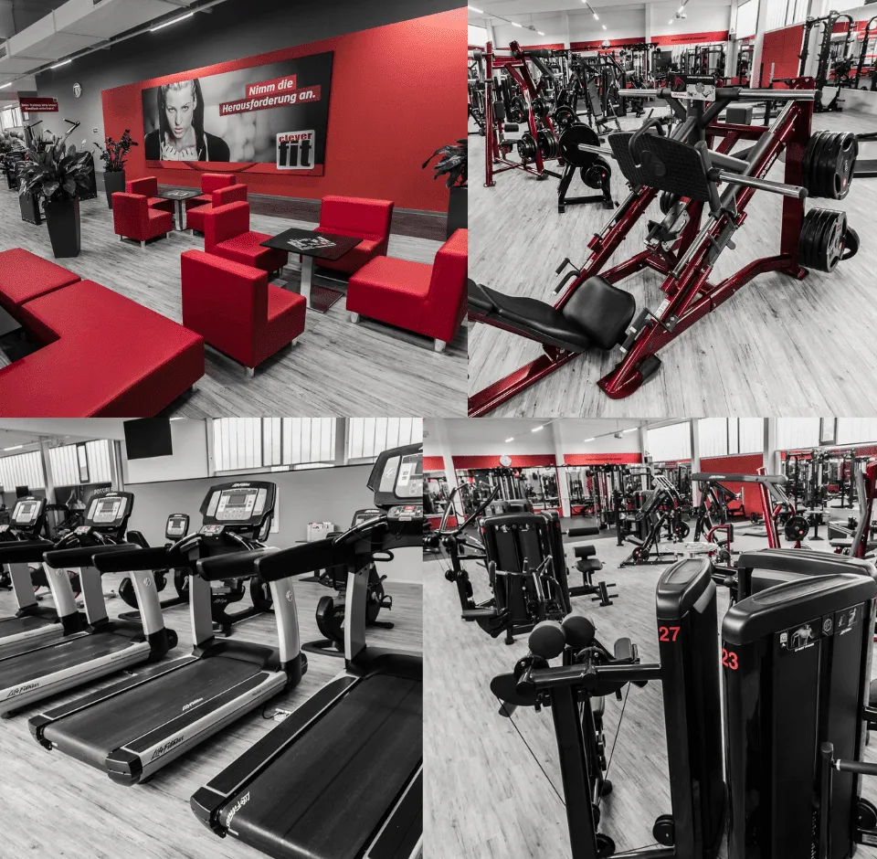 Trainingsbereich · Clever Fit Fitnessstudio Würzburg